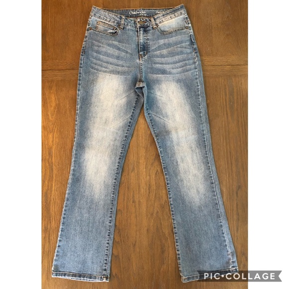 colored denim bootcut jeans